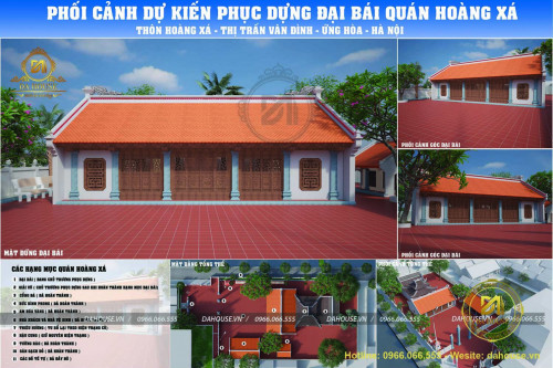 Mẫu thiết kế tu bổ khuôn viên quán Hoàng Xá ở Ứng Hòa, Hà Nội