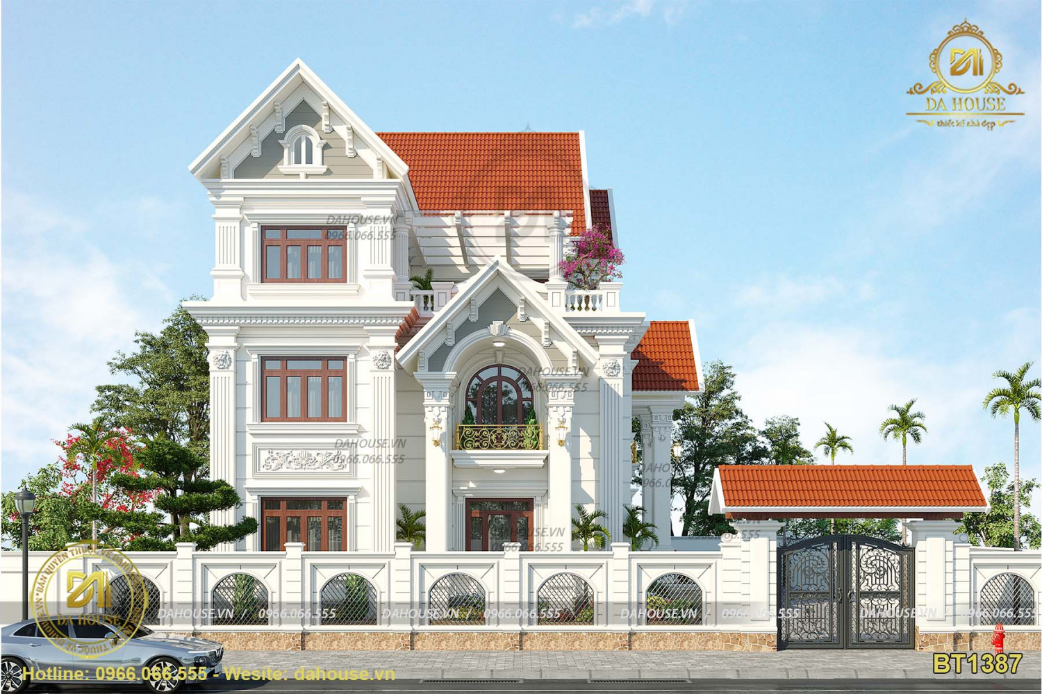 Mẫu thiết kế biệt thự tân cổ điển 3 tầng ở Quảng Nam