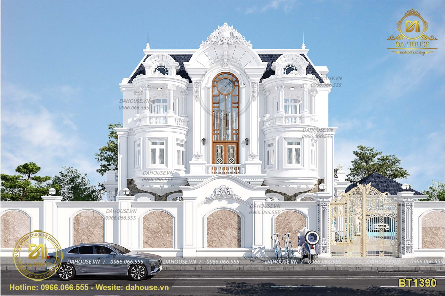 Mẫu thiết kế biệt thự tân cổ điển 3 tầng tại Quảng Ninh